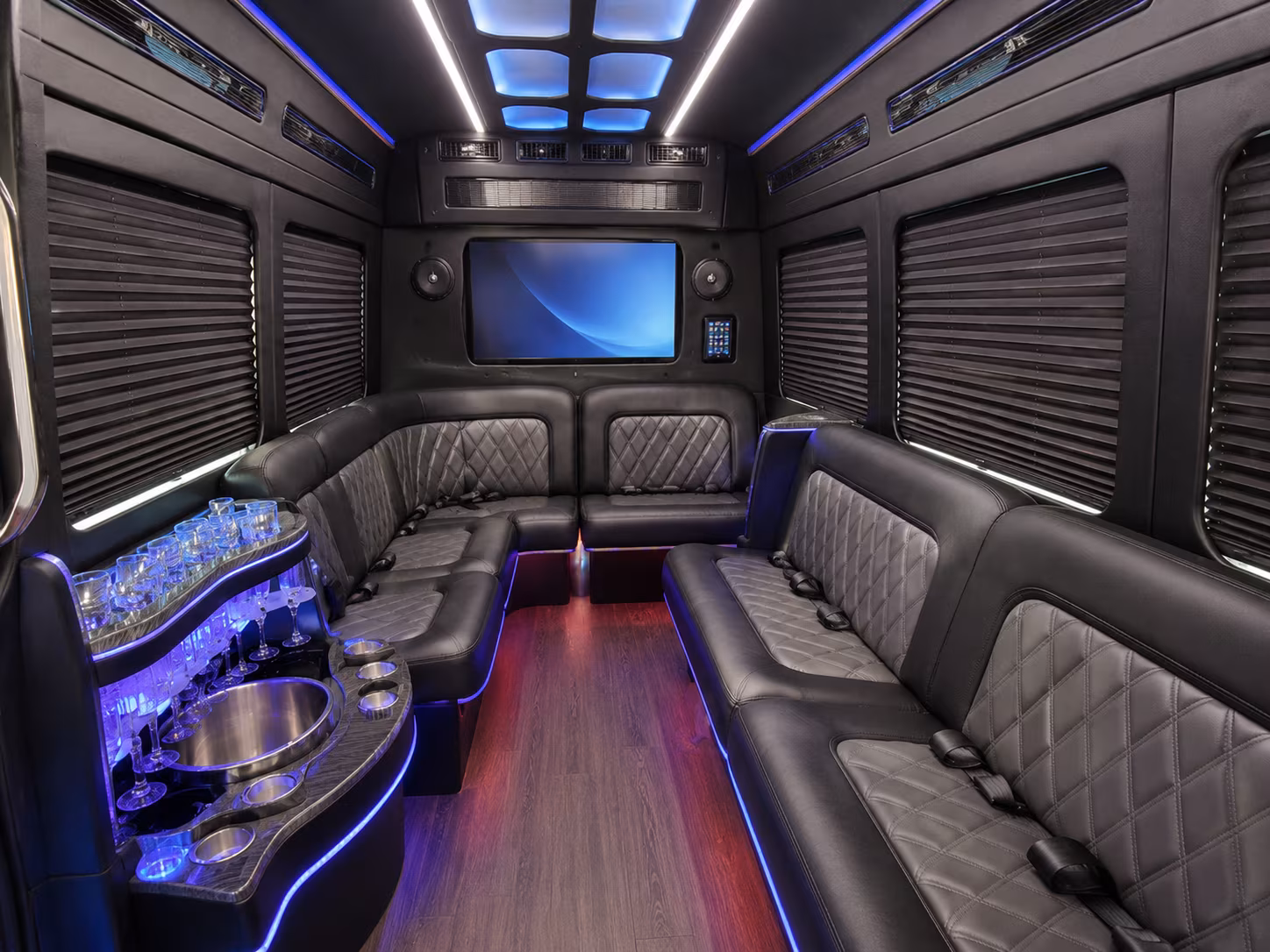 newport news party bus interior